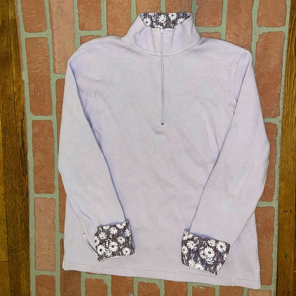 Light purple quarter-zip